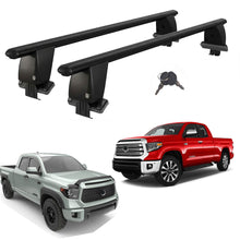 Roof Bars For Cars Without Rails For Toyota Tundra XK50 2014+ Lockable Black 2 Pcs