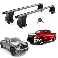 Roof Bars For Cars Without Rails For Toyota Tundra XK50 2014+ Lockable Grey 2 Pcs
