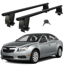 Roof Bars For Cars Without Rails For Chevrolet Cruze HB Saloon 2009-2016 Lockable Black 2 Pcs