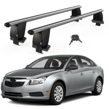 Roof Bars For Cars Without Rails For Chevrolet Cruze HB Saloon 2009-2016 Lockable Grey 2 Pcs