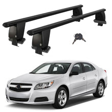 Roof Bars For Cars Without Rails For Chevrolet Malibu VIII 2012-2016 Lockable Black 2 Pcs