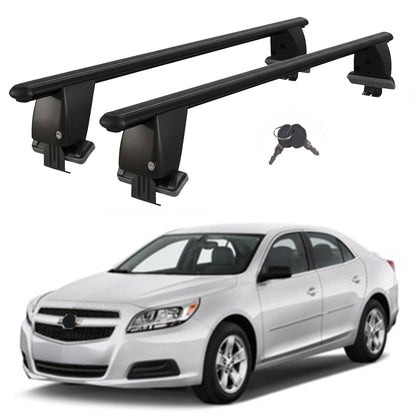 Roof Bars For Cars Without Rails For Chevrolet Malibu VIII 2012-2016 Lockable Black 2 Pcs