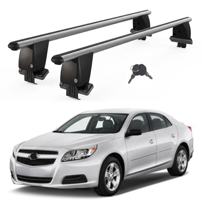 Roof Bars For Cars Without Rails For Chevrolet Malibu VIII 2012-2016 Lockable Grey 2 Pcs