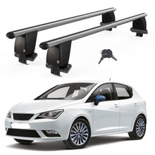 Roof Bars For Cars Without Rails For Seat Ibiza IV 2008-2017 Lockable Grey 2 Pcs