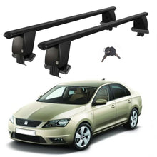Roof Bars For Cars Without Rails For Seat Toledo 2011+ Lockable Black 2 Pcs