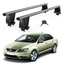 Roof Bars For Cars Without Rails For Seat Toledo 2011+ Lockable Grey 2 Pcs