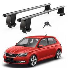 Roof Bars For Cars Without Rails For Skoda Fabia III Nj 2015-2022 Lockable Grey 2 Pcs
