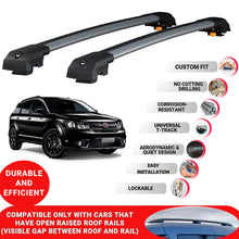 Roof Bar for Fiat Freemont 2011-2015 Lockable Roof Rack Cross Bars 2 Pcs Grey