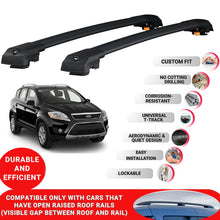 Roof Bar for Ford Kuga (C394) 2008-2012 Lockable Roof Rack Cross Bars 2 Pcs Black