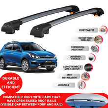 Roof Bar for Kia Kx Cross 2017-2022 Lockable Roof Rack Cross Bars 2 Pcs Grey