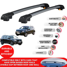 Roof Bar for Nissan Qashqai +2(J10 2008-2013 Lockable Roof Rack Cross Bars 2 Pcs Grey