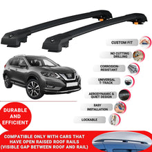Roof Bar for Nissan X-Trail (T32) 2014-2020 Lockable Roof Rack Cross Bars 2 Pcs Black