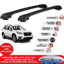 Roof Bar for Subaru Ascent 2019-2024 Lockable Roof Rack Cross Bars 2 Pcs Black