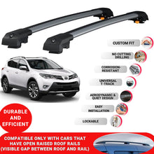 Roof Bar for Toyota Rav4 2014-2018 Lockable Roof Rack Cross Bars 2 Pcs Grey