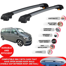 Roof Bar for Volkswagen Shuttle T6 2016-2024 Lockable Roof Rack Cross Bars 2 Pcs Grey