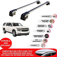 Roof Bars Rack for Chevrolet Suburban 2015-2020 Lockable Rail Carrier 2 Pcs Grey