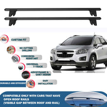 Lockable Roof Rack Cross Bars for Chevrolet Tracker 2013-2021 | Heavy Duty Rail Carrier 2 Pcs Black
