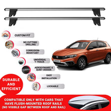 Premium Roof Bars for Fiat Tipo Cross 2021-2023; Roof Rack Cross Bars 2 Pcs Grey