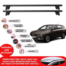 Premium Roof Bars for Fiat Tipo Station 2015-2023 Roof Rack Cross Bars 2 Pcs Black