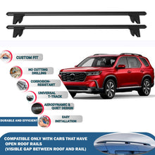 Lockable Roof Rack Cross Bars for Honda Pilot Mk4 2016-2023 | Heavy Duty Rail Carrier 2 Pcs Black