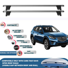 Lockable Roof Rack Cross Bars for Mazda Cx-5 2013-2018 | Heavy Duty Rail Carrier 2 Pcs Grey