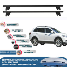 Lockable Roof Rack Cross Bars for Mazda Cx9 2007-2015 | Heavy Duty Rail Carrier 2 Pcs Black