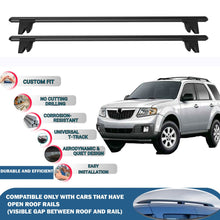Lockable Roof Rack Cross Bars for Mazda Tribute 2007-2011 | Heavy Duty Rail Carrier 2 Pcs Black