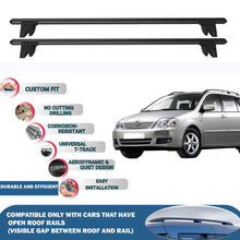 Lockable Roof Rack Cross Bars for Toyota Corolla SW 2000-2006 | Heavy Duty Rail Carrier 2 Pcs Black