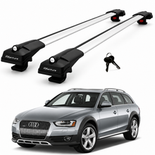 2X Roof Bars for Audi A4 Allroad B8 2008–2015 Lockable Roof Rack Cross Bars Grey