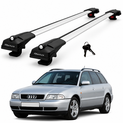 2X Roof Bars for Audi A4 Avant B5 1996-2001 Lockable Roof Rack Cross Bars Grey