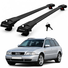 2X Roof Bars for Audi A4 Avant B5 1996-2001 Lockable Roof Rack Cross Bars Black