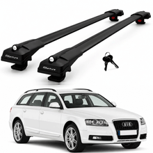 2X Roof Bars for Audi A6 Allroad C6 2006-2011 Lockable Roof Rack Cross Bar Black