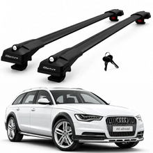 2X Roof Bars for Audi A6 Allroad C7 2012-2018 Lockable Roof Rack Cross Bar Black