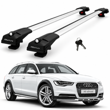 2X Roof Bars for Audi A6 Allroad C7 2012-2018 Lockable Roof Rack Cross Bars Grey