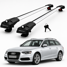 2X Roof Bars for Audi A6 Allroad C8 2019-2025 Lockable Roof Rack Cross Bars Grey