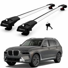 2X Roof Bars for Bmw X7 G07 2019-2025 Lockable Roof Rack Cross Bars Grey