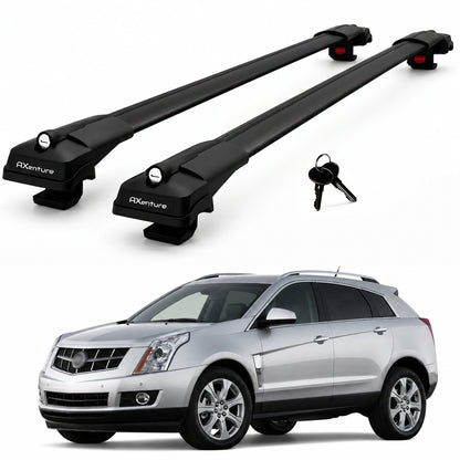 2X Roof Bars for Cadillac Srx 2010-2016 Lockable Roof Rack Cross Bars Black