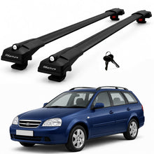 2X Roof Bars for Chevrolet Lacetti Sw 2005-2011 Lockable Roof Rack Black