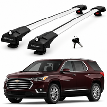 2X Roof Bars for Chevrolet Traverse 2018-2023 Lockable Roof Rack Cross Bars Grey