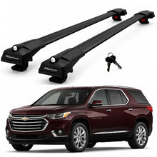 2X Roof Bars for Chevrolet Traverse 2018-2023 Lockable Roof Rack Cross Bar Black
