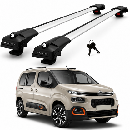 2X Roof Bars for Citroen Berlingo 2018-2022 Lockable Roof Rack Cross Bars Grey