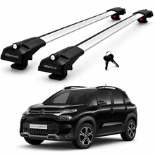 2X Roof Bars for Citroen C3 Aircross 2017-2024 Lockable Roof Rack Cross Bar Grey