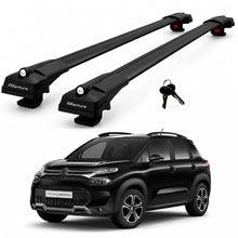 2X Roof Bars for Citroen C3 Aircross 2017-2024 Lockable Roof Rack Black