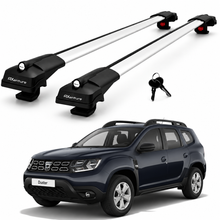 2X Roof Bars for Dacia Duster Hm 2018–2023 Lockable Roof Rack Cross Bars Grey