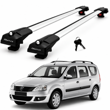 2X Roof Bars for Dacia Logan I 2007-2012 Lockable Roof Rack Cross Bars Grey