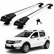 2X Roof Bars for Dacia Sandero Stepway 2012-2020 Lockable Roof Rack Grey
