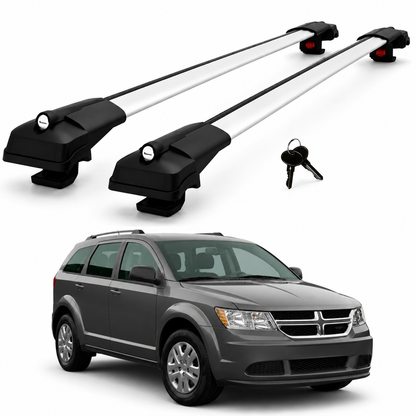 2X Roof Bars for Dodge Journey 2009–2020 Lockable Roof Rack Cross Bars Grey