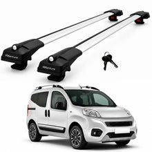 2X Roof Bars for Fiat Fiorino & Qubo 2009-2023 Lockable Roof Rack Cross Bar Grey