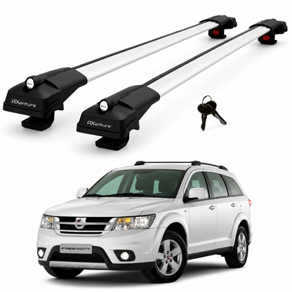 2X Roof Bars for Fiat Freemont 2011–2015 Lockable Roof Rack Cross Bars Grey