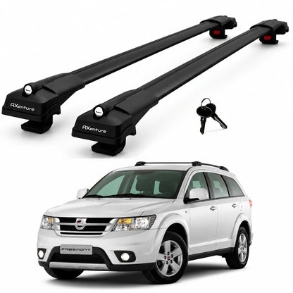 2X Roof Bars for Fiat Freemont 2011–2015 Lockable Roof Rack Cross Bars Black